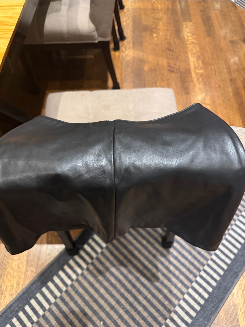 H & M Divided Black Faux Leather Mini Skirt
